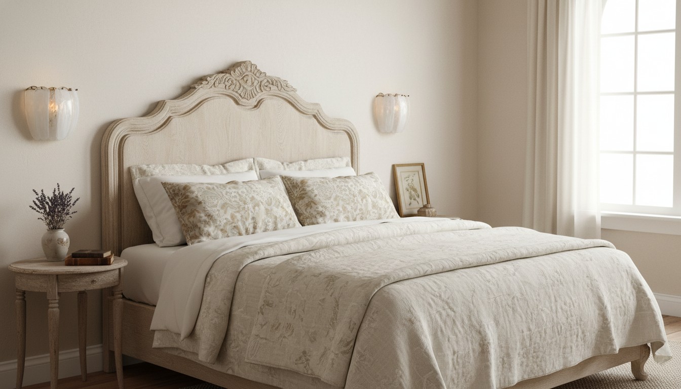 Velora Wandleuchte en un hellen Schlafzimmer