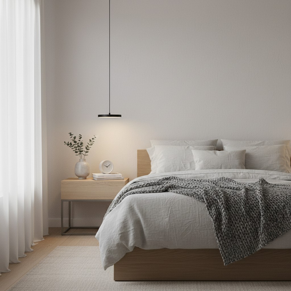 Feranox Pendelleuchte im Schlafzimmer