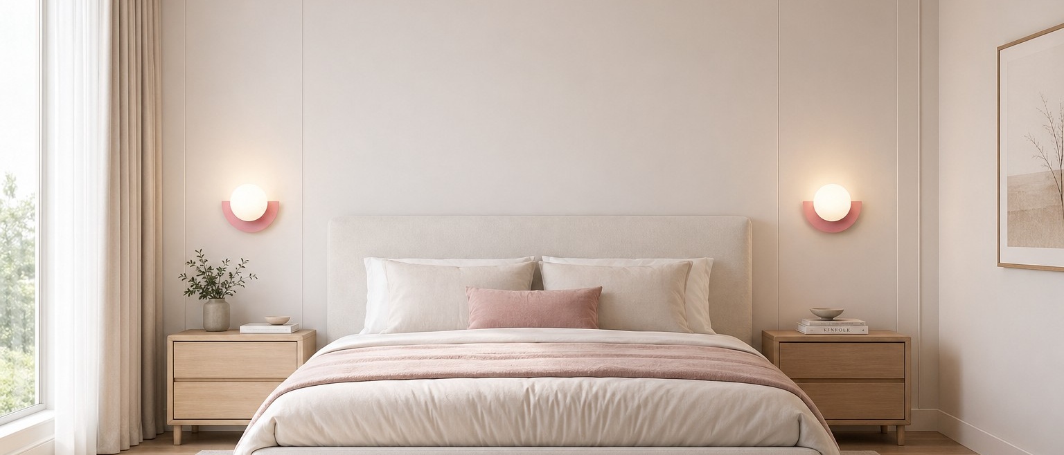 Lámpara de pared luminosa Macaron Colorful Orb im Wohnraum