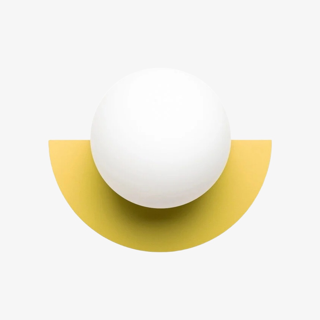 Gelbe Luminoso Macaron Orb Wandleuchte