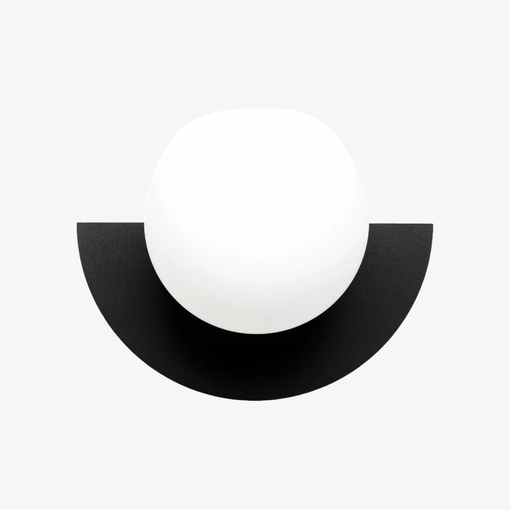 Schwarze Luminoso Macaron Orb Wandleuchte