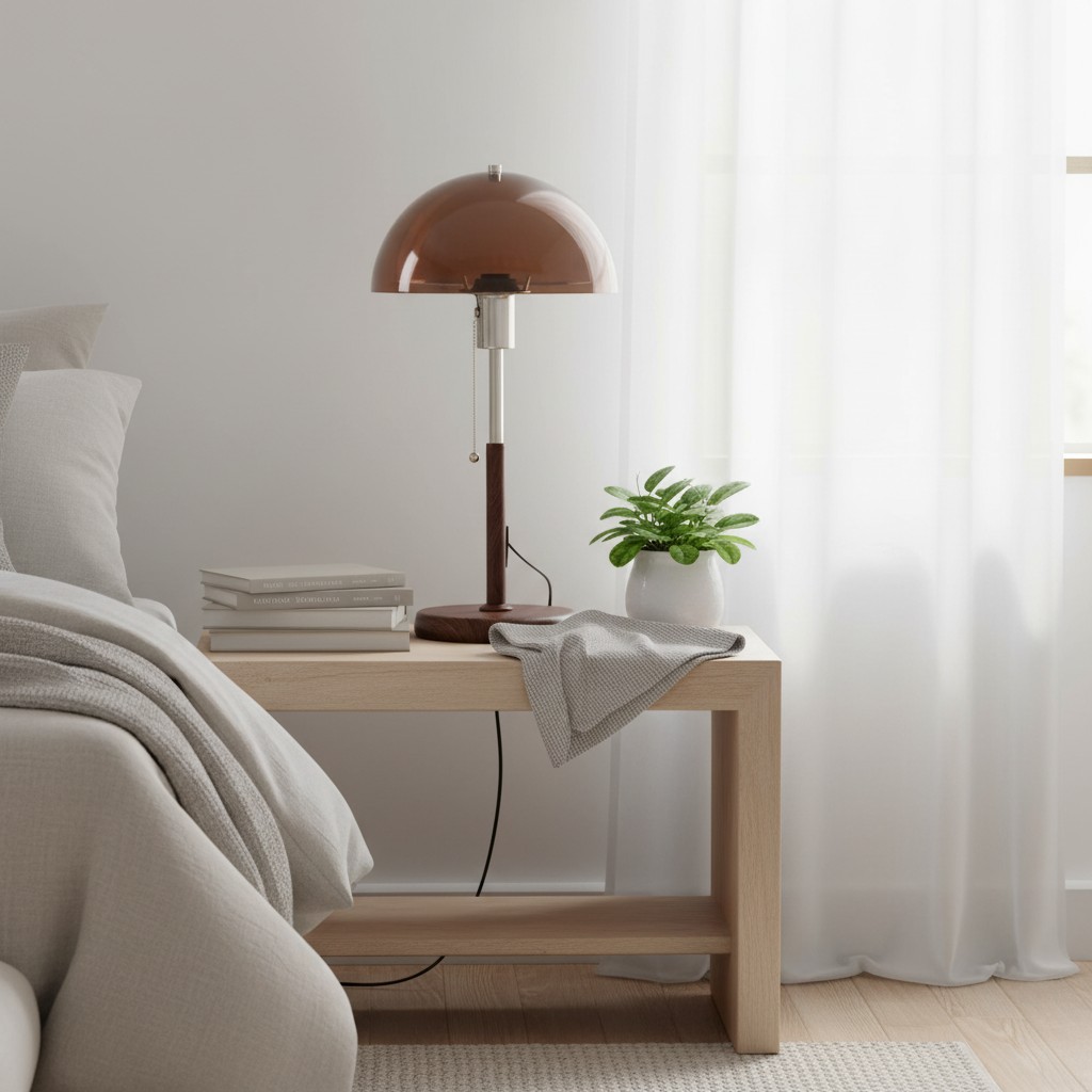 Afterglow Tischlampe im Schlafzimmer mit warmem Ambiente