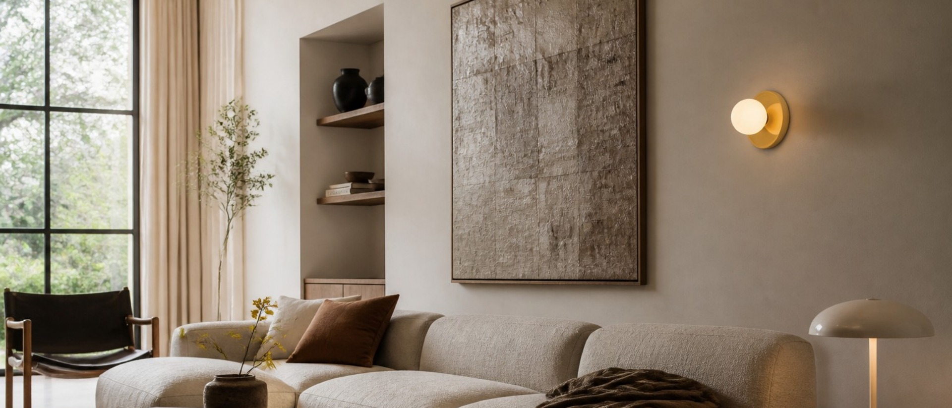 Solna runde Glas-Wandleuchte im Interieur