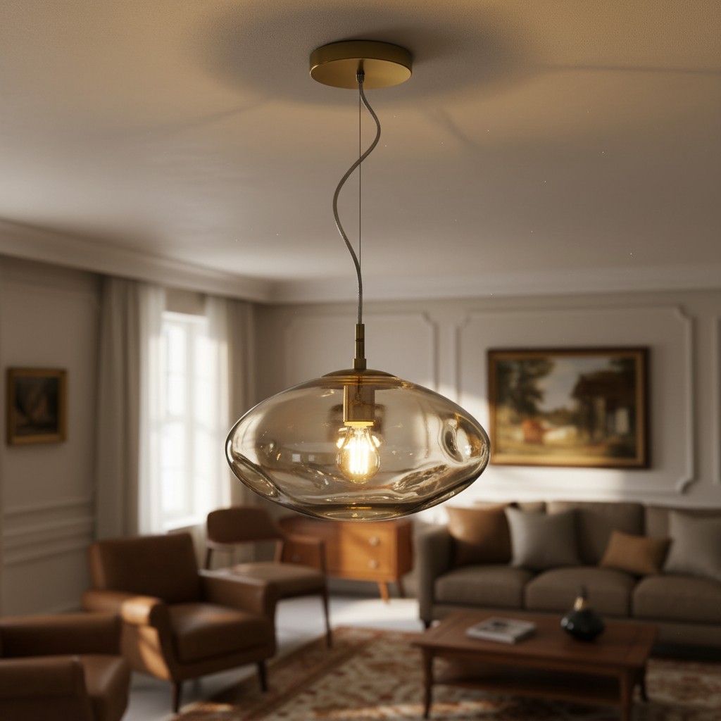 Glissora hanglamp in een woonruimte