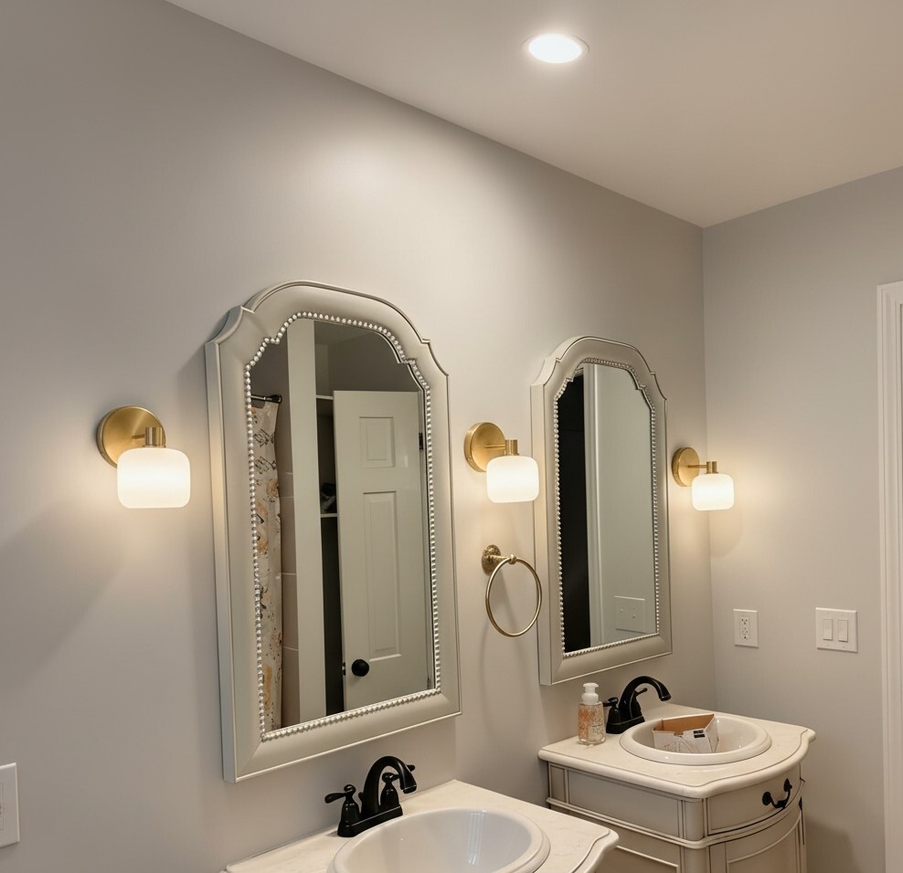 Kundenfoto mit Lirra Wandleuchte im Badezimmer