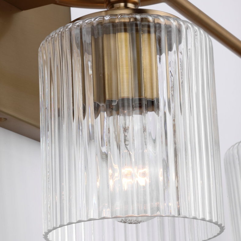 Detailansicht des gerippten Glasschirms