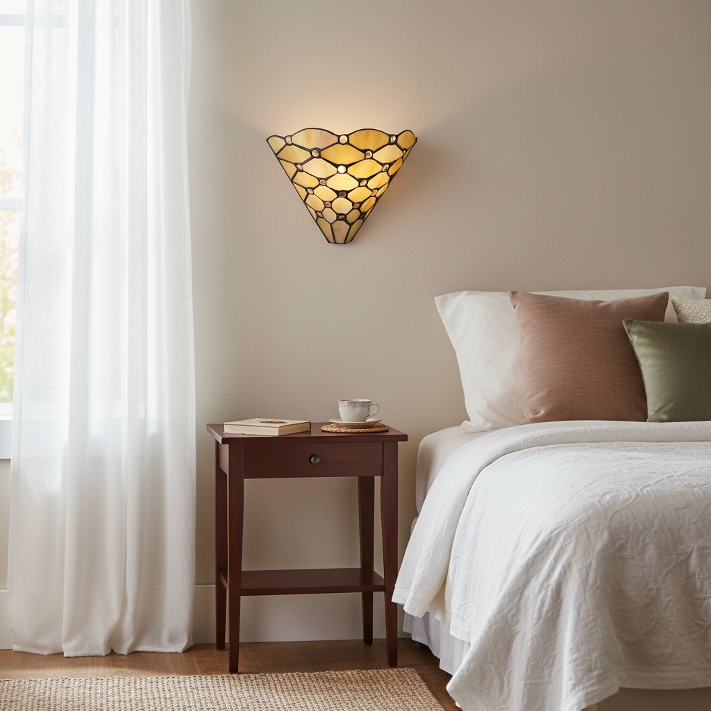 TF Pearl Wandleuchte im Schlafzimmer