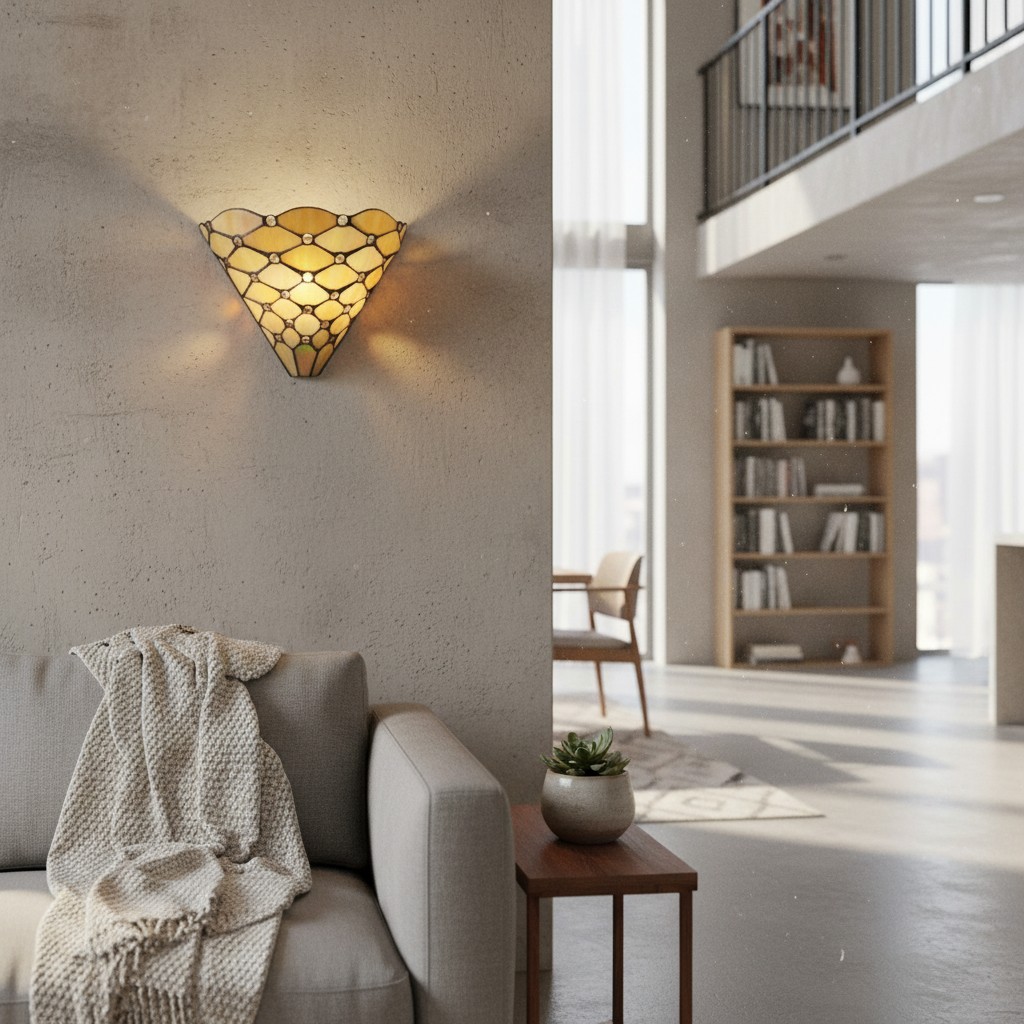 TF Pearl Wandleuchte en una sala moderna