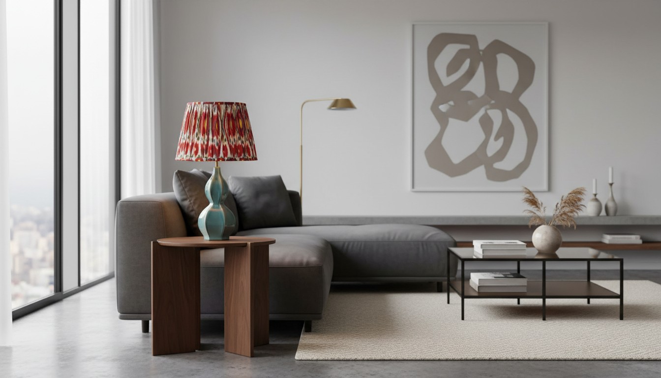 Thalune Tischleuchte en un salón moderno