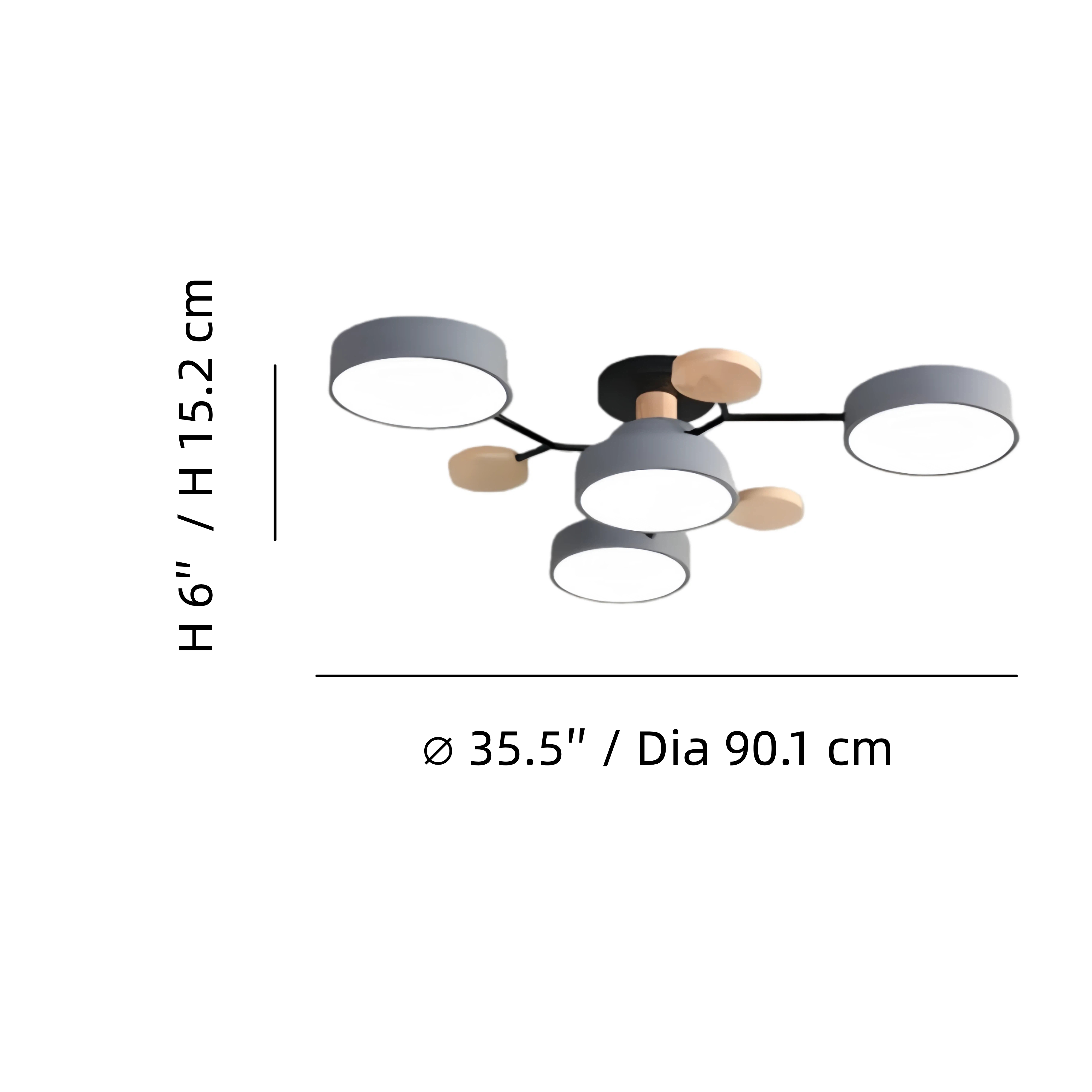 Celos Größenangabe Durchmesser 90,1 cm und Höhe 15,2 cm