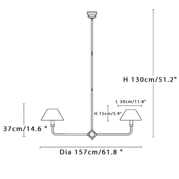 2-Licht Größenzeichnung Piaf Grande