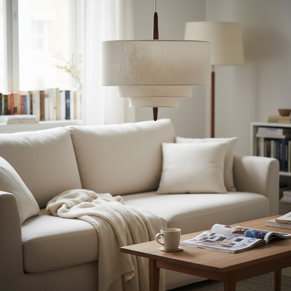 Softlume Pendelleuchte im hellen Wohnraum