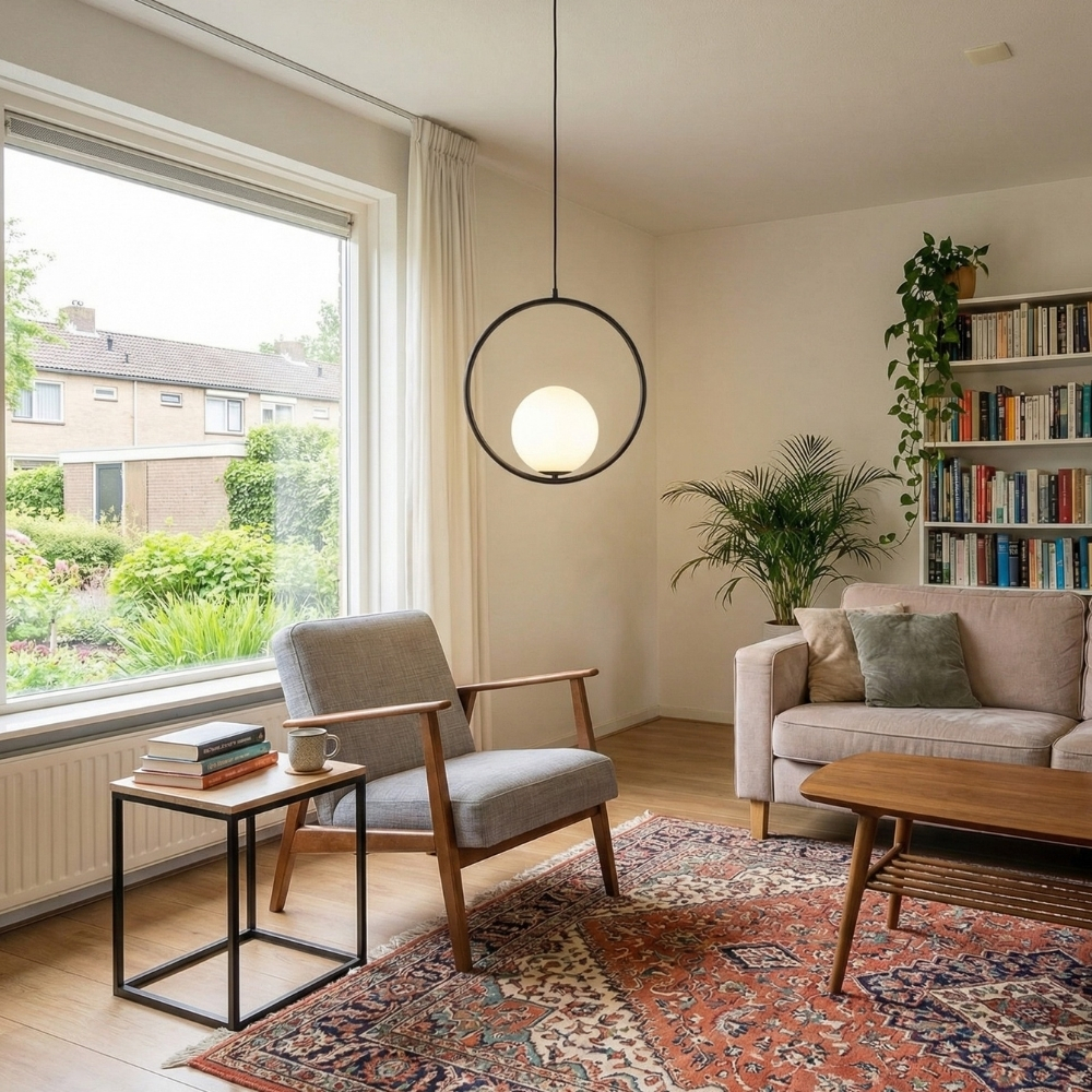 Pendelleuchte im Wohnzimmer