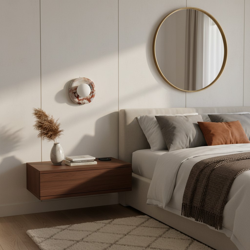 Oria Wandleuchte im Schlafzimmer