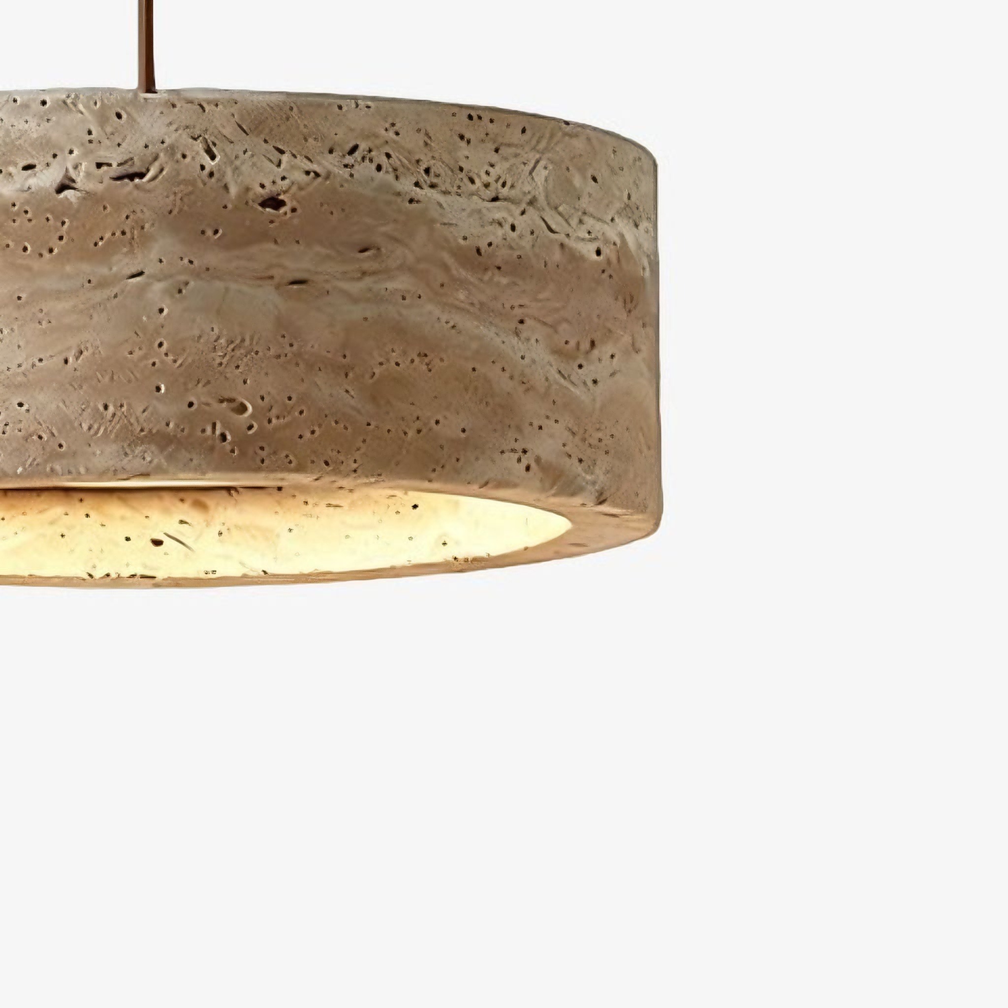 Travertin Steinstruktur und warmes Licht