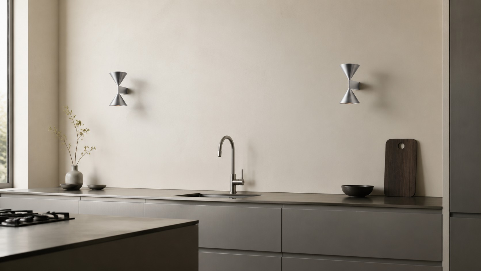 Metorq Wandleuchte en una cocina moderna