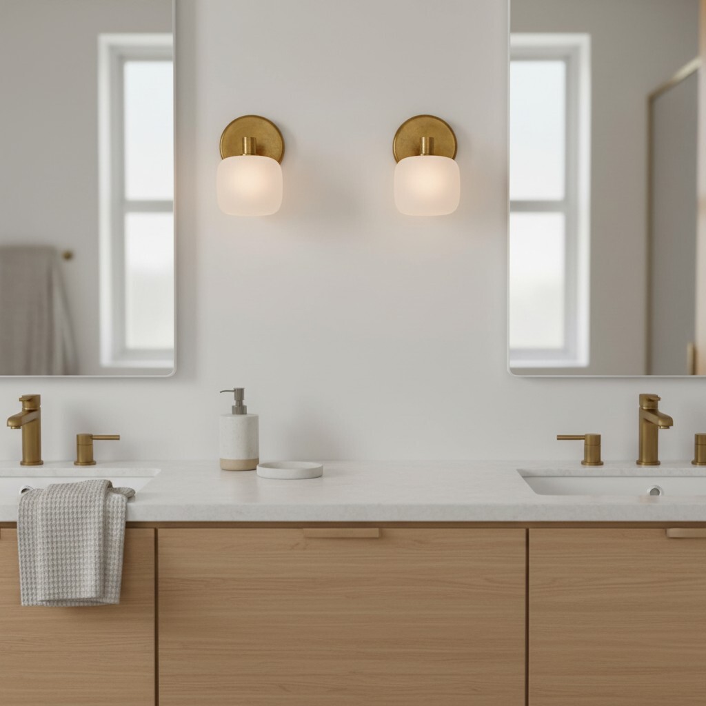 Lirra Wandleuchte im Badezimmer