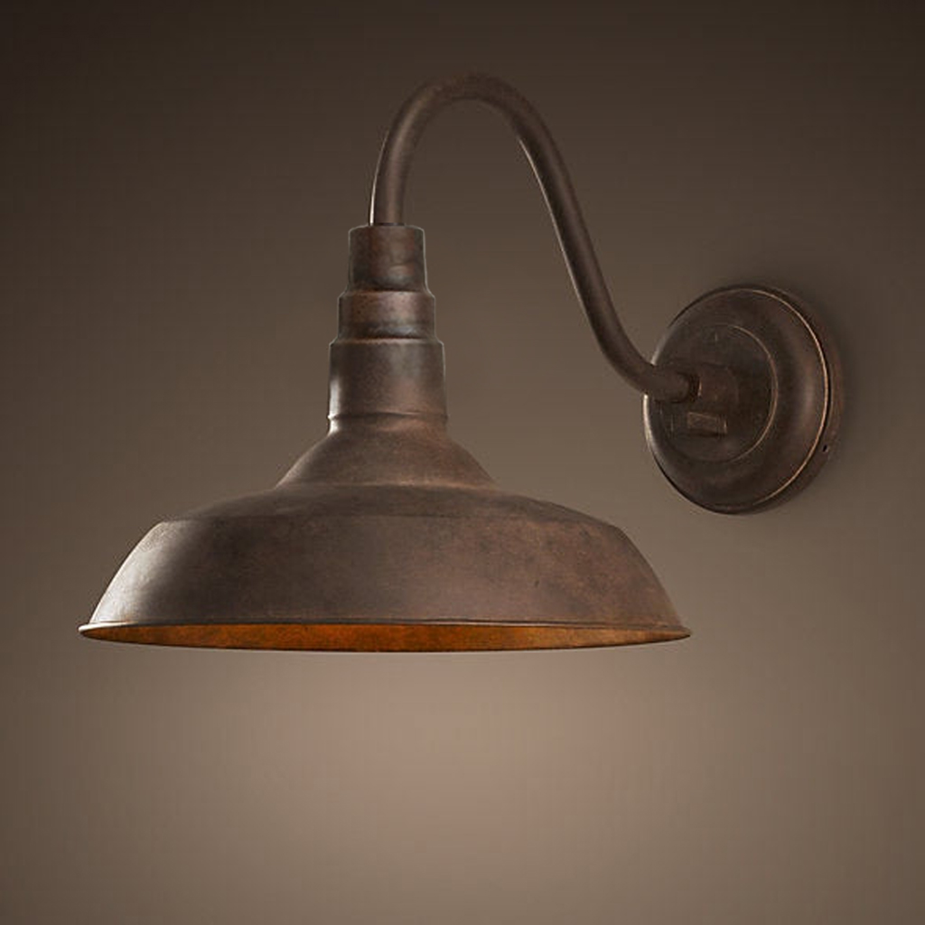 Retro Rost Wandleuchte