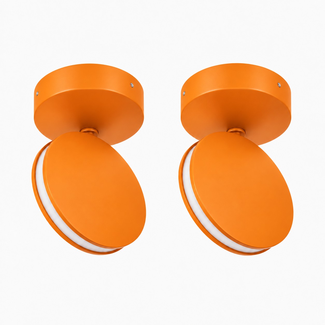 Orange SPECTRA set of 2 LED ceiling and wall lights