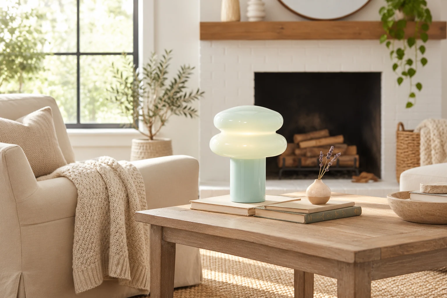 Orra lamp in a relaxed home setting