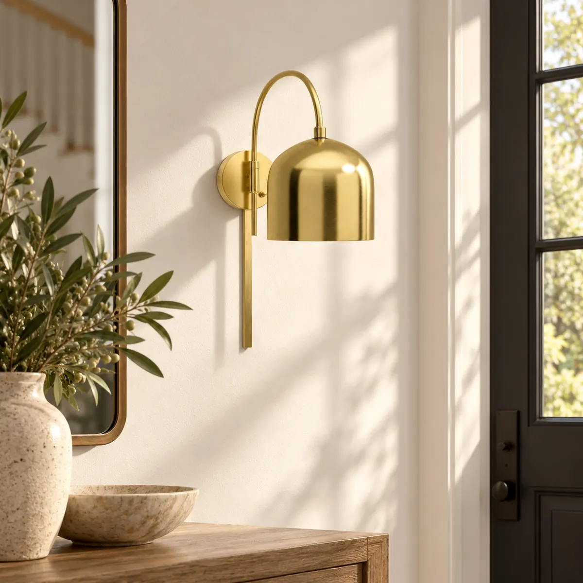 Arched Dome Sconce, Corded or Hardwired
