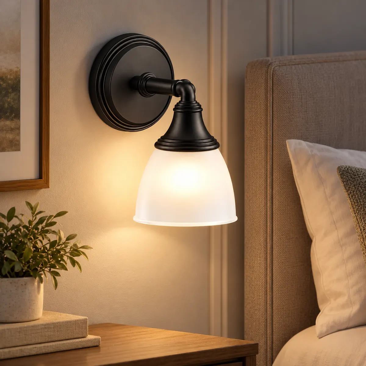 Bell-Shade Wall Light, One Head or a Bar