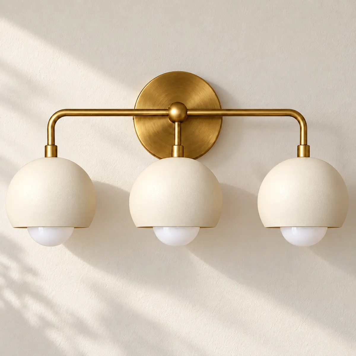 Three-Shade Vanity Bar on a Solid Plate