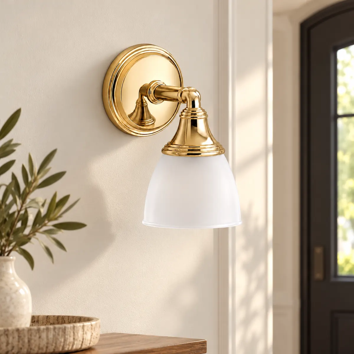 Bell-Shade Wall Light, One Head or a Bar
