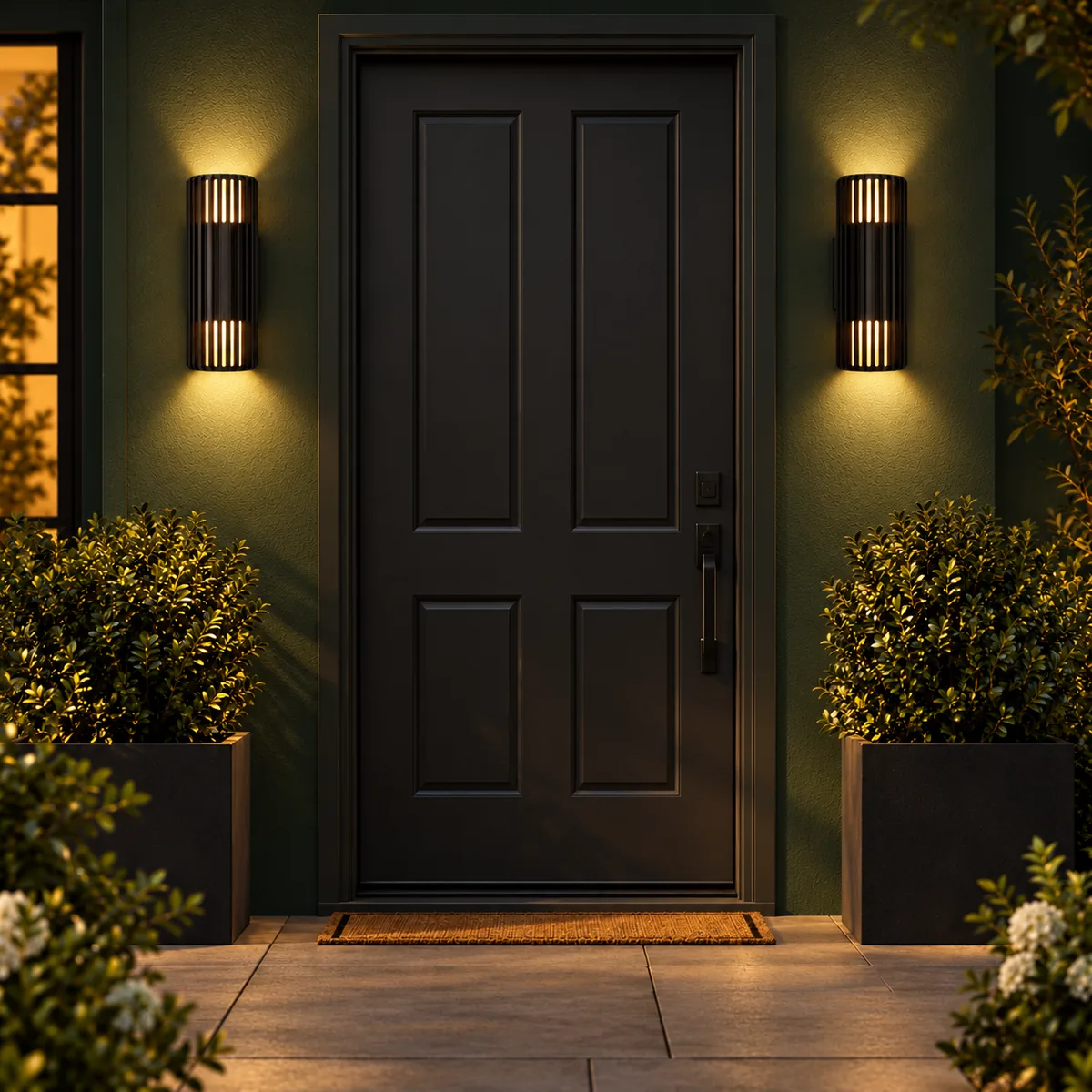 Open-Base Outdoor Sconce with Vertical Slots
